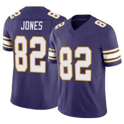 Men's Jeshaun Jones Minnesota Vikings No.82 Limited Classic Vapor F.U.S.E. Jersey - Purple