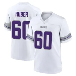 Men's Joe Huber Minnesota Vikings No.60 Game Alternate Jersey - White