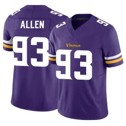 Men's Jonathan Allen Minnesota Vikings No.93 Limited Vapor F.U.S.E. Jersey - Purple