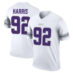Men's Jonathan Harris Minnesota Vikings No.92 Legend Alternate Jersey - White