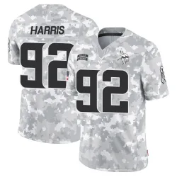 Men's Jonathan Harris Minnesota Vikings No.92 Limited 2024 Salute to Service Jersey - Arctic Camo