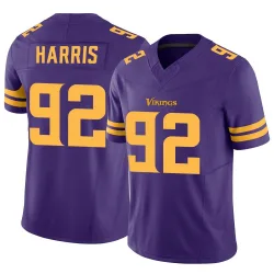 Men's Jonathan Harris Minnesota Vikings No.92 Limited Alternate Vapor F.U.S.E. Jersey - Purple