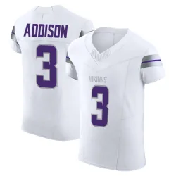 Men's Jordan Addison Minnesota Vikings No.3 Elite Alternate Vapor F.U.S.E. Jersey - White