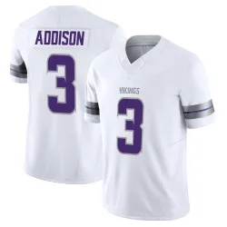 Men's Jordan Addison Minnesota Vikings No.3 Limited Alternate Vapor F.U.S.E. Jersey - White