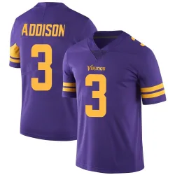 Men's Jordan Addison Minnesota Vikings No.3 Limited Color Rush Jersey - Purple