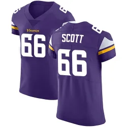 Men's Jordon Scott Minnesota Vikings No.66 Elite Team Color Vapor Untouchable Jersey - Purple