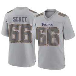 Men's Jordon Scott Minnesota Vikings No.66 Game Atmosphere Fashion Jersey - Gray