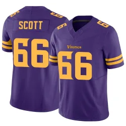 Men's Jordon Scott Minnesota Vikings No.66 Limited Alternate Vapor F.U.S.E. Jersey - Purple