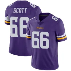 Men's Jordon Scott Minnesota Vikings No.66 Limited Team Color Vapor Untouchable Jersey - Purple