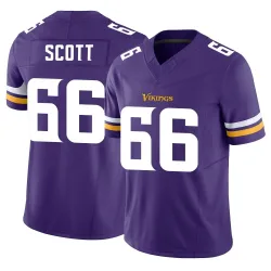 Men's Jordon Scott Minnesota Vikings No.66 Limited Vapor F.U.S.E. Jersey - Purple
