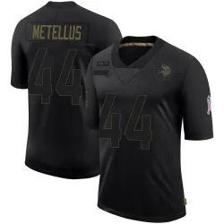 Men's Josh Metellus Minnesota Vikings No.44 Limited 2020 Salute To Service Jersey - Black
