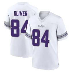 Men's Josh Oliver Minnesota Vikings No.84 Game Alternate Jersey - White