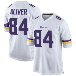 Men's Josh Oliver Minnesota Vikings No.84 Game Jersey - White