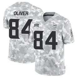 Men's Josh Oliver Minnesota Vikings No.84 Limited 2024 Salute to Service Jersey - Arctic Camo