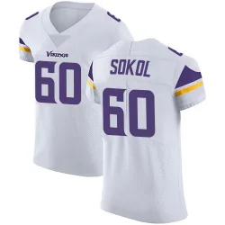 Men's Josh Sokol Minnesota Vikings No.60 Elite Vapor Untouchable Jersey - White