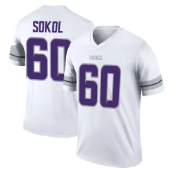 Men's Josh Sokol Minnesota Vikings No.60 Legend Alternate Jersey - White