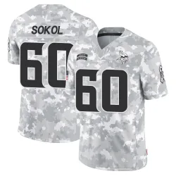 Men's Josh Sokol Minnesota Vikings No.60 Limited 2024 Salute to Service Jersey - Arctic Camo