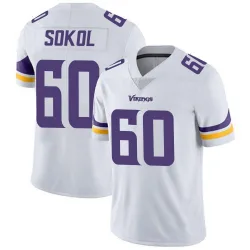 Men's Josh Sokol Minnesota Vikings No.60 Limited Vapor Untouchable Jersey - White