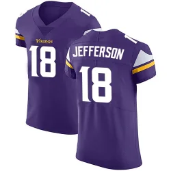 Men's Justin Jefferson Minnesota Vikings No.18 Elite Team Color Vapor Untouchable Jersey - Purple