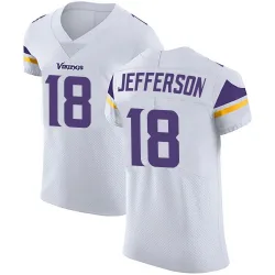 Men's Justin Jefferson Minnesota Vikings No.18 Elite Vapor Untouchable Jersey - White