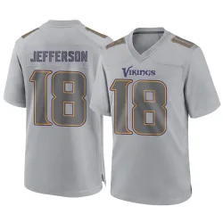 Men's Justin Jefferson Minnesota Vikings No.18 Game Atmosphere Fashion Jersey - Gray