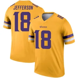 Men's Justin Jefferson Minnesota Vikings No.18 Legend Inverted Jersey - Gold
