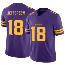 Men's Justin Jefferson Minnesota Vikings No.18 Limited Alternate Vapor F.U.S.E. Jersey - Purple