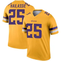 Men's Kahlef Hailassie Minnesota Vikings No.25 Legend Inverted Jersey - Gold