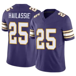 Men's Kahlef Hailassie Minnesota Vikings No.25 Limited Classic Vapor F.U.S.E. Jersey - Purple