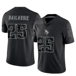 Men's Kahlef Hailassie Minnesota Vikings No.25 Limited Reflective Jersey - Black