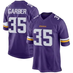 Men's Keenan Garber Minnesota Vikings No.35 Game Team Color Jersey - Purple