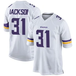 Men's Khyree Jackson Minnesota Vikings No.31 Game Jersey - White