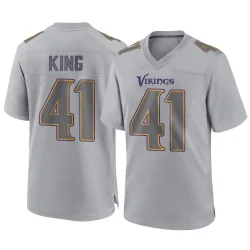 Men's Kobe King Minnesota Vikings No.41 Game Atmosphere Fashion Jersey - Gray