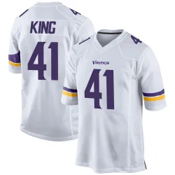 Men's Kobe King Minnesota Vikings No.41 Game Jersey - White