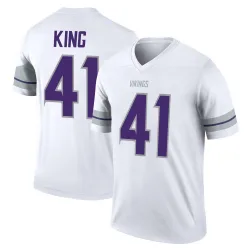 Men's Kobe King Minnesota Vikings No.41 Legend Alternate Jersey - White