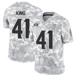 Men's Kobe King Minnesota Vikings No.41 Limited 2024 Salute to Service Jersey - Arctic Camo