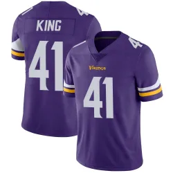 Men's Kobe King Minnesota Vikings No.41 Limited Team Color Vapor Untouchable Jersey - Purple