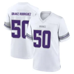 Men's Levi Drake Rodriguez Minnesota Vikings No.50 Game Alternate Jersey - White