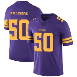Men's Levi Drake Rodriguez Minnesota Vikings No.50 Limited Color Rush Jersey - Purple