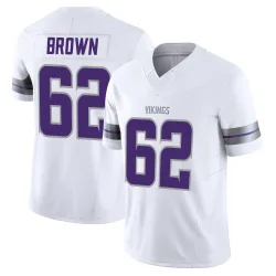Men's Logan Brown Minnesota Vikings No.62 Limited Alternate Vapor F.U.S.E. Jersey - White