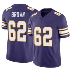Men's Logan Brown Minnesota Vikings No.62 Limited Classic Vapor F.U.S.E. Jersey - Purple