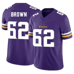 Men's Logan Brown Minnesota Vikings No.62 Limited Vapor F.U.S.E. Jersey - Purple
