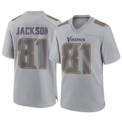 Men's Lucky Jackson Minnesota Vikings No.81 Game Atmosphere Fashion Jersey - Gray