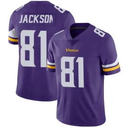 Men's Lucky Jackson Minnesota Vikings No.81 Limited Team Color Vapor Untouchable Jersey - Purple