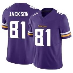 Men's Lucky Jackson Minnesota Vikings No.81 Limited Vapor F.U.S.E. Jersey - Purple
