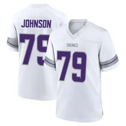 Men's Marcellus Johnson Minnesota Vikings No.79 Game Alternate Jersey - White