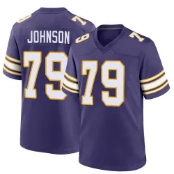 Men's Marcellus Johnson Minnesota Vikings No.79 Game Classic Jersey - Purple