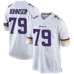 Men's Marcellus Johnson Minnesota Vikings No.79 Game Jersey - White