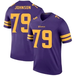 Men's Marcellus Johnson Minnesota Vikings No.79 Legend Color Rush Jersey - Purple