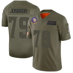 Men's Marcellus Johnson Minnesota Vikings No.79 Limited 2019 Salute to Service Jersey - Camo